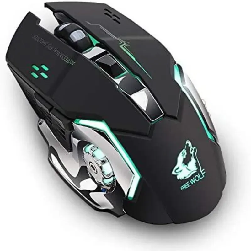 Mouse Gaming Inalámbrico Recargable de 6 Botones