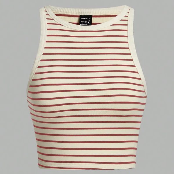 Top de rayas rojas