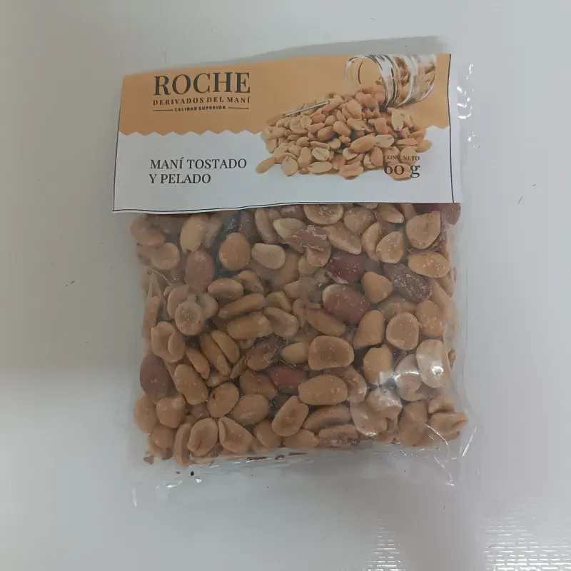 Maní natural tostado y pelado