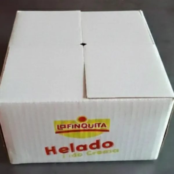 Caja de helado crema