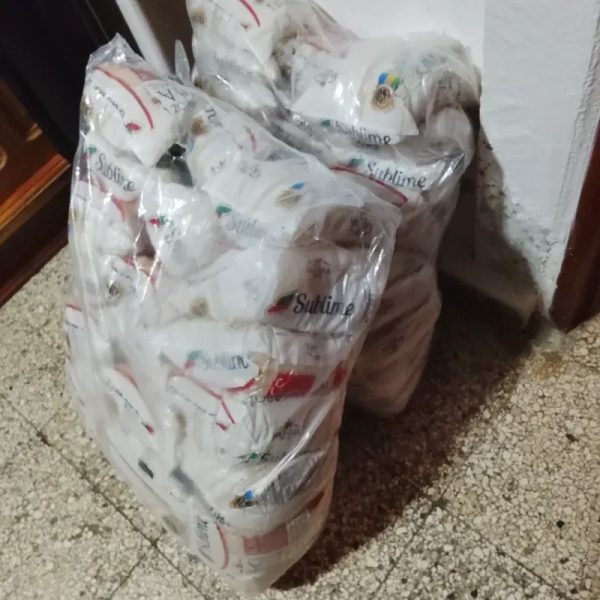 Pacas de arroz brasileño