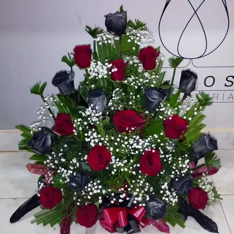 Arreglos con rosas en esponjas