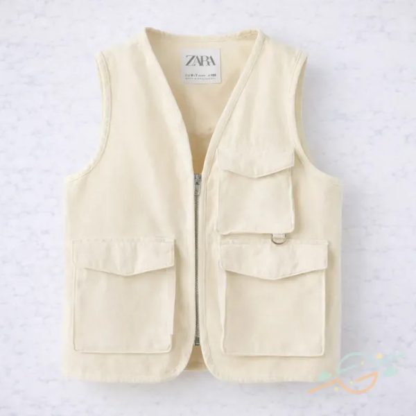 Chaleco beige ZARA #0001