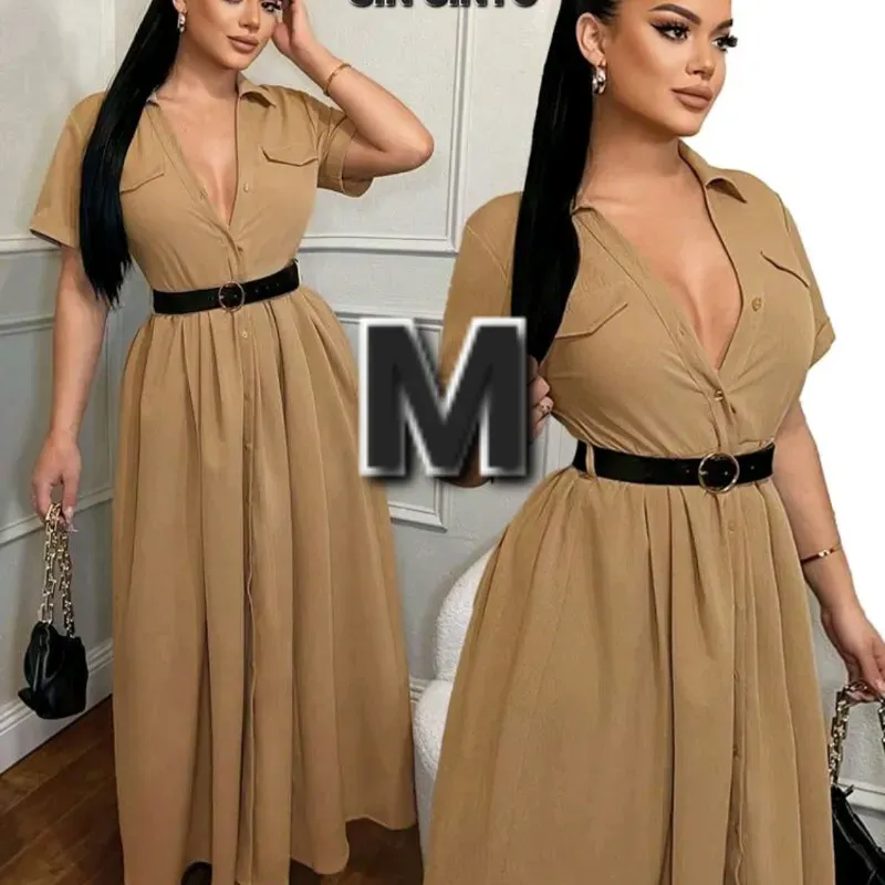 Vestido Camisero sin Cinto