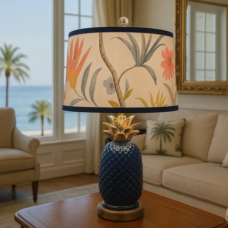 Lámpara de Piña Azul