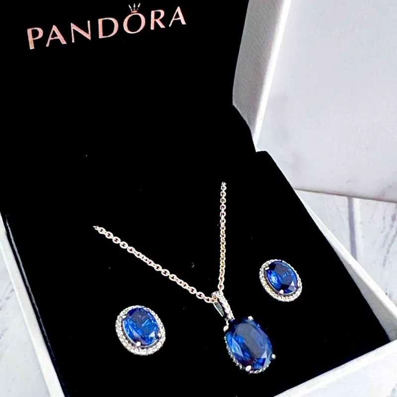 Conjunto de Pandora piedra azul