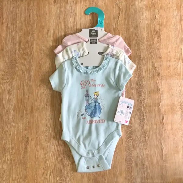 Pack de 3 bodys con princesas