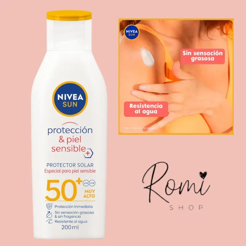 Protector Solar Nivea Protect & Sensitive FPS 50+ 200 ml