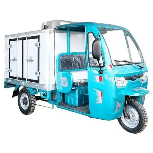 Triciclo Eléctrico Refrigerado de Carga C-800 A con batería LiFePO4Mn 60V 90Ah (sistema de refrigeración alimentado por batería de gel de 60V 32Ah)