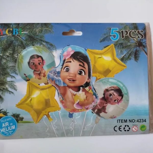 Set de globos de 5 piezas temáticos y de fiesta