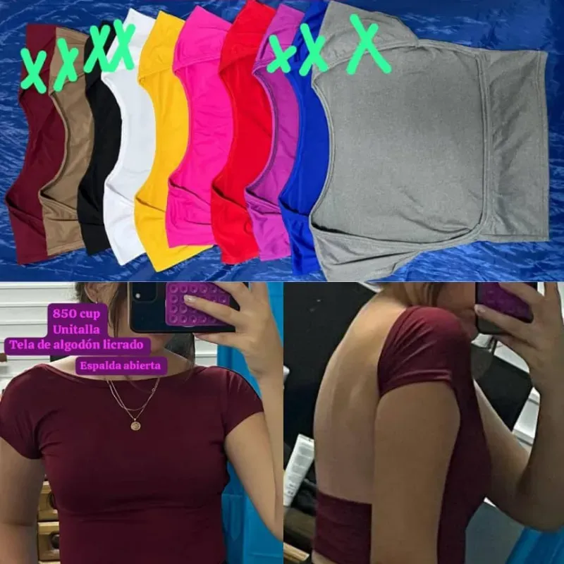 Blusitas con espalda descubierta