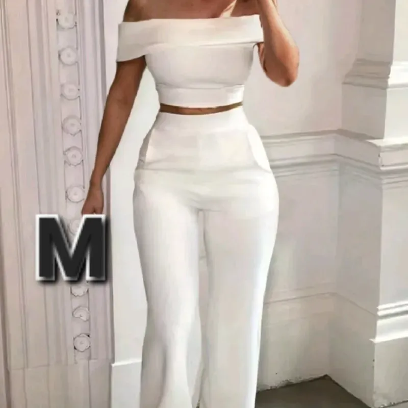 Conjunto de Top y Pantalones Solidos