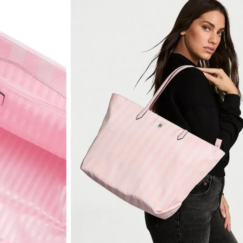 Bolso Tote a Rayas Victoria's Secret