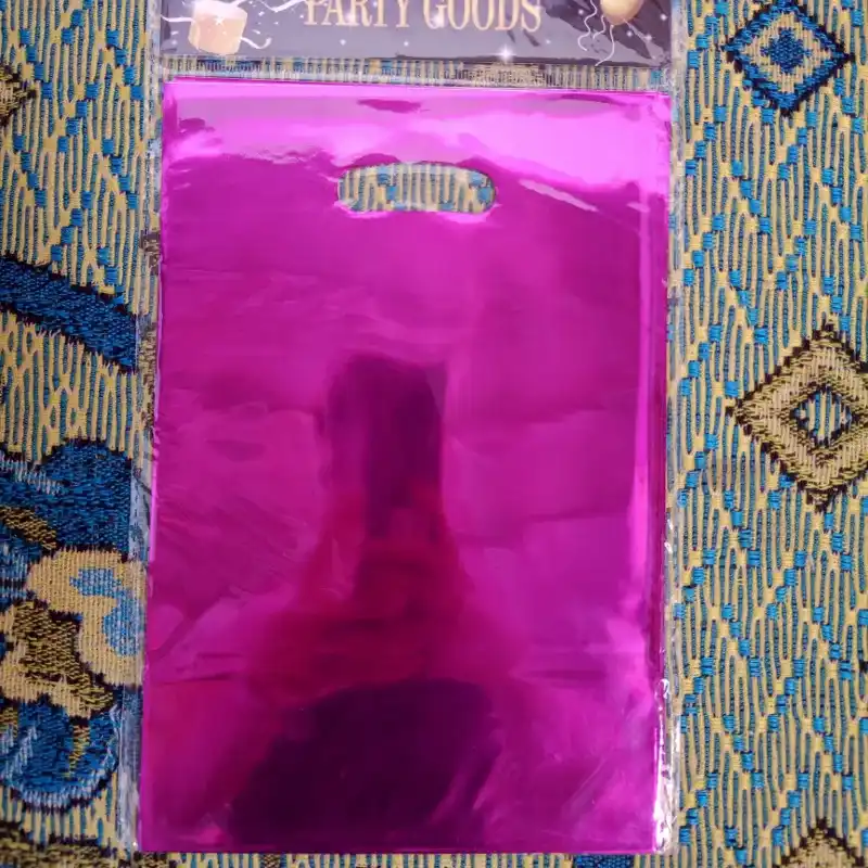 Bolsa de regalo fucsia cromada