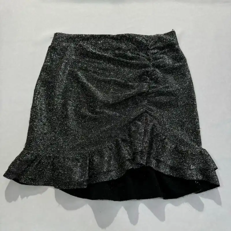 Saya Corta Brillo Fruncido