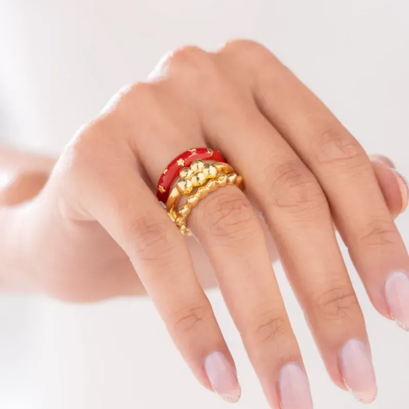 Set X3 Anillos Estrella Nube