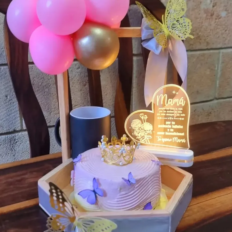 Desayuno simple hexagonal