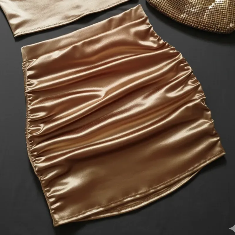 Falda elastizada con fruncidos