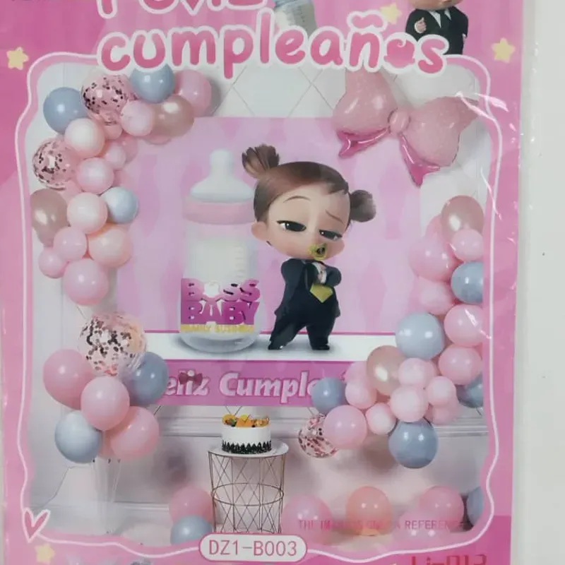 DZ1-B003-Set de Globos Temática Bebé Jefaza (Niña)