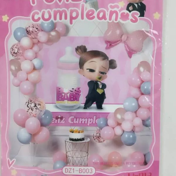 DZ1-B003-Set de Globos Temática Bebé Jefaza (Niña)