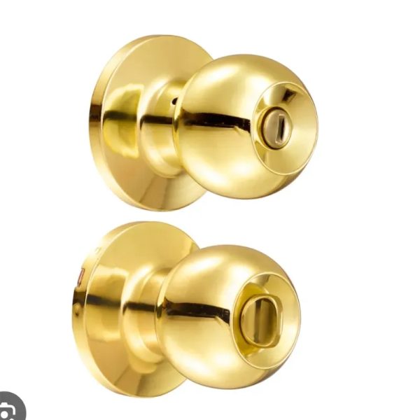 Picaporte p/ baño, dorado (17PO)