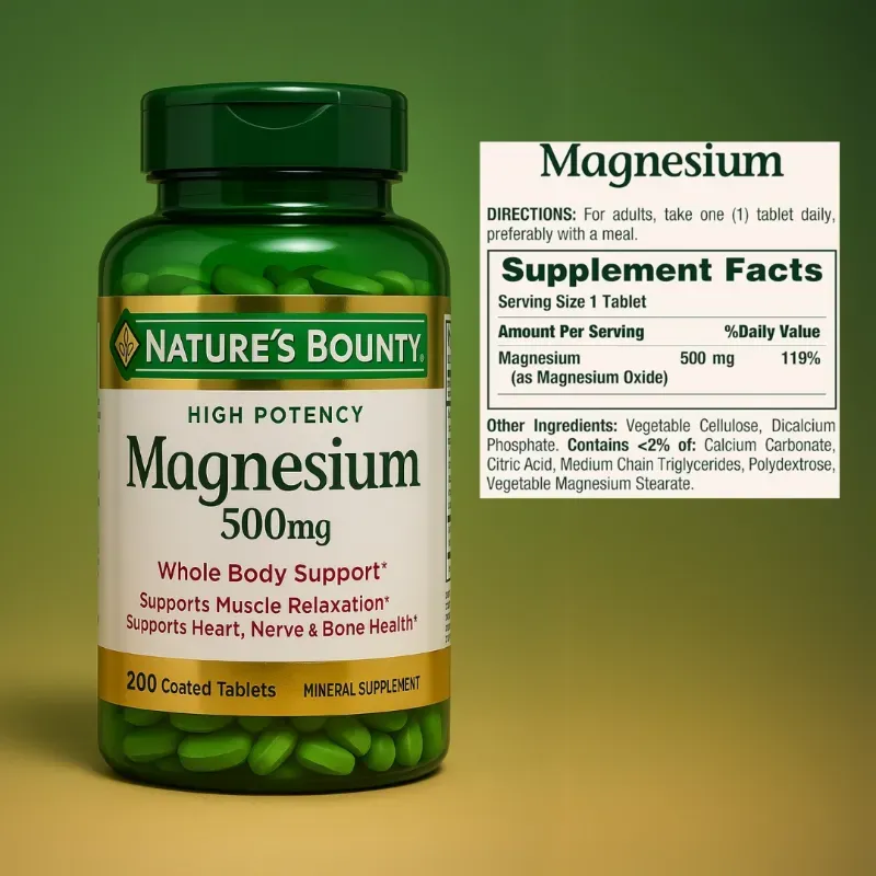 Magnesio Natures Bounty 200 caps