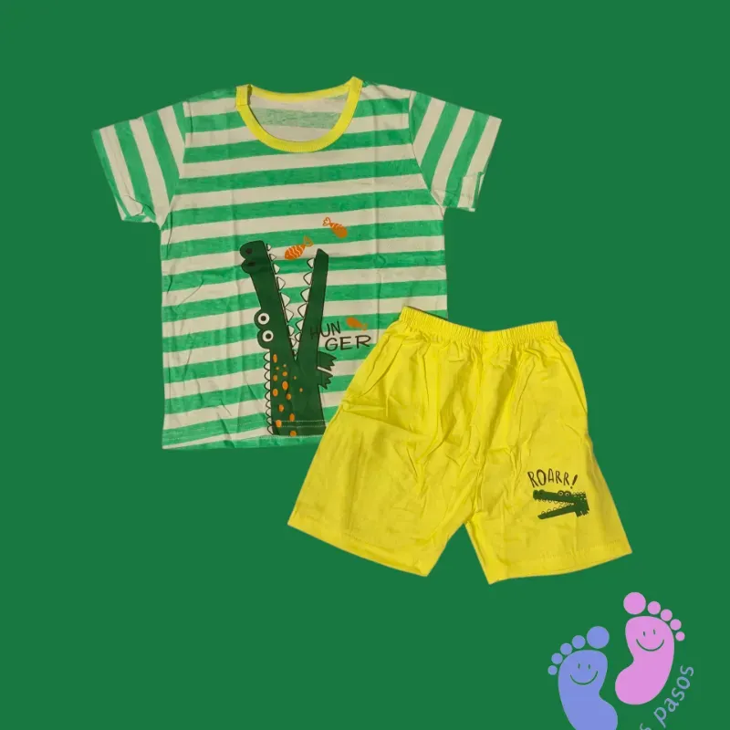 Conjunto Mini Dinosaurio Amarillo