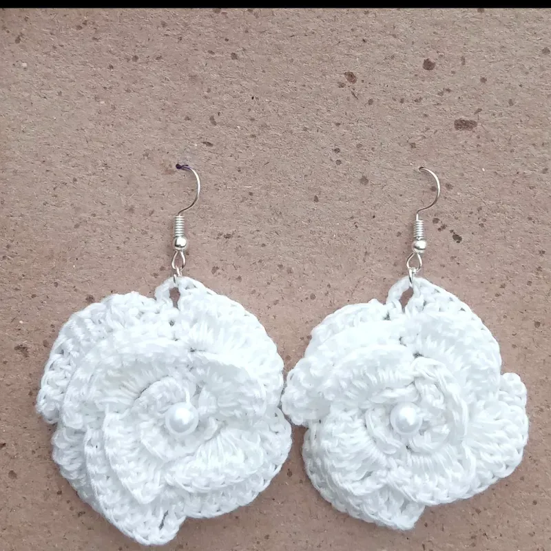 Aretes "Rosas de Nieve"