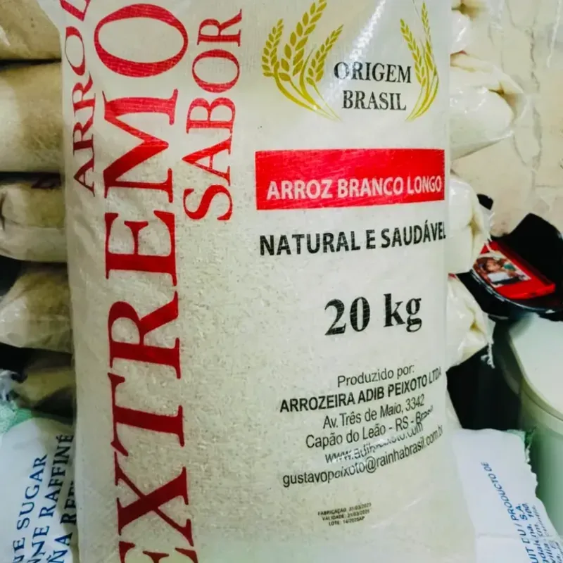 Saco de arroz brasileño importado