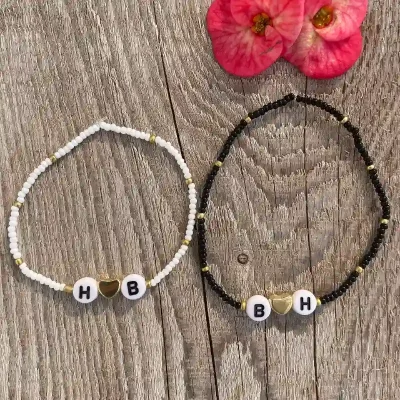 Pulsera de cuentas para parejas.