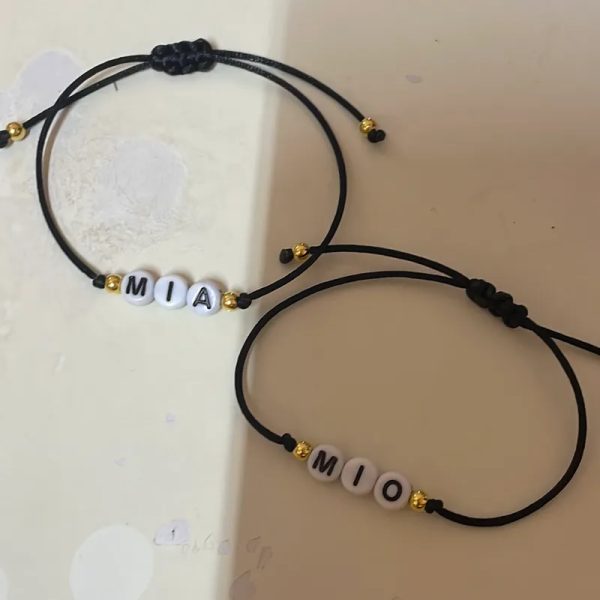 Pulseras con hilo simple de pareja