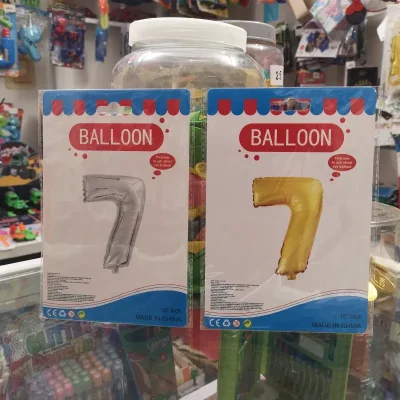 Globos de número 7