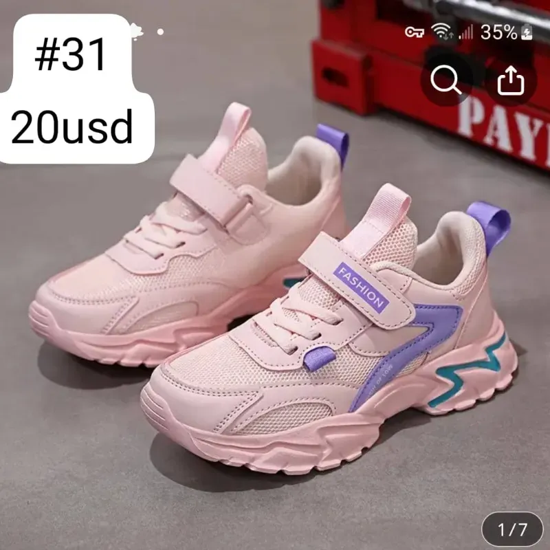 Tenis de niña rosados