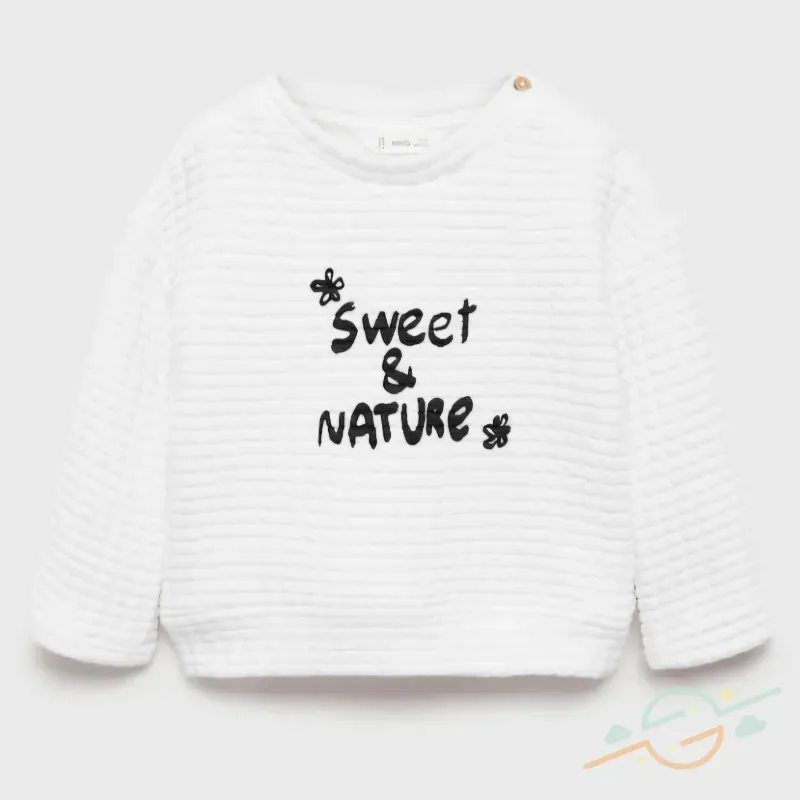 Sudadera blanca MANGO #0001