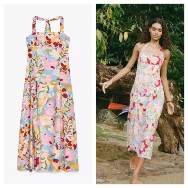 Vestido Zara estampado