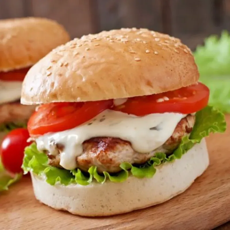 Hamburguesa Queso Blanco