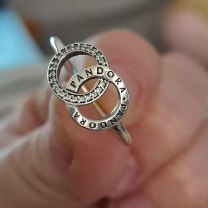 Anillo aros dobles Pandora