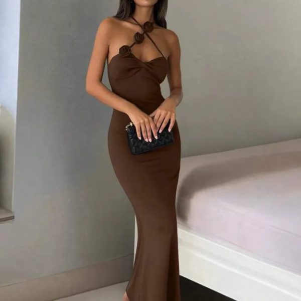 Vestido carmelita de rosas
