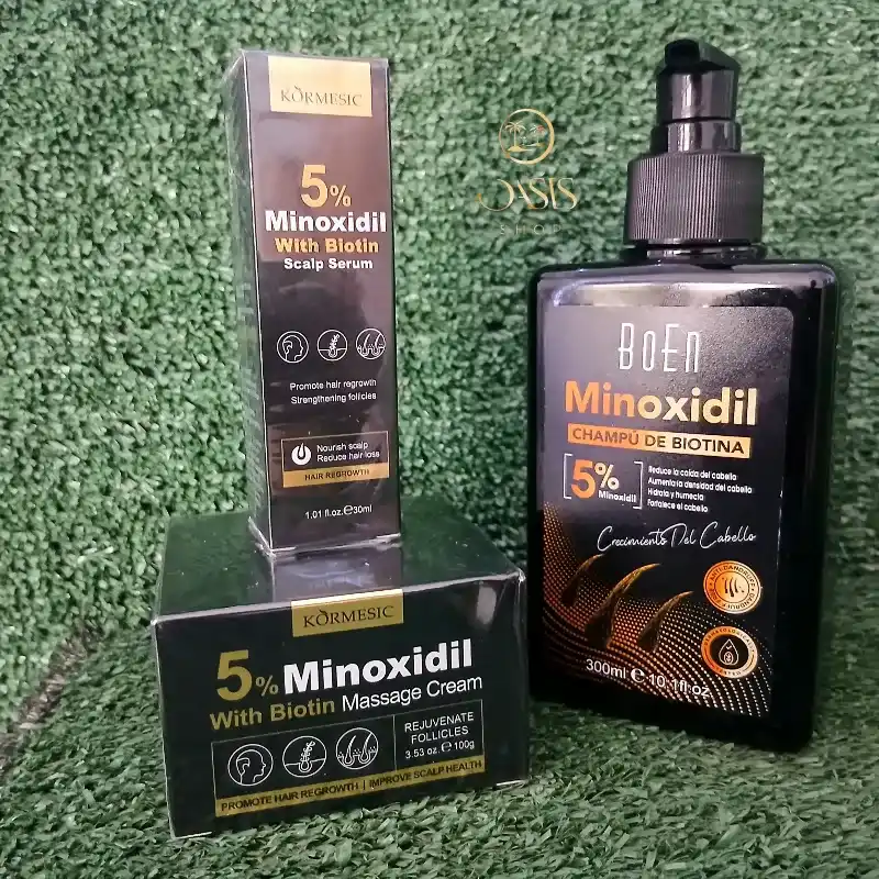 Juego de minoxidil para el cabello