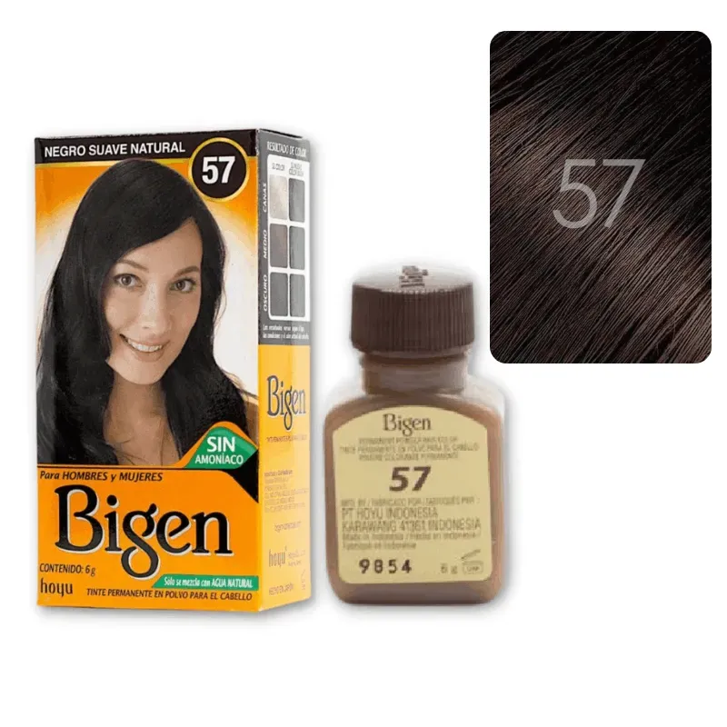 Tinte bigen #57 Negro suave natural
