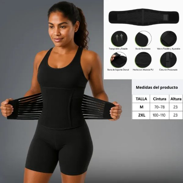 Faja de protección lumbar NEGRO