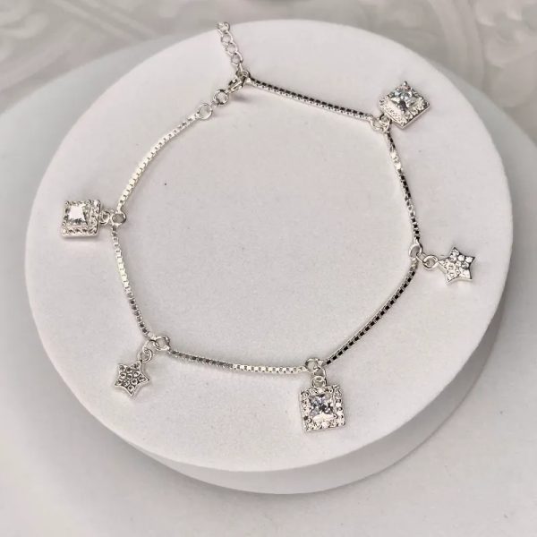 Pulsera Circonias colgantes