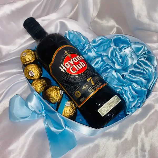 Caja de corazón con rosas