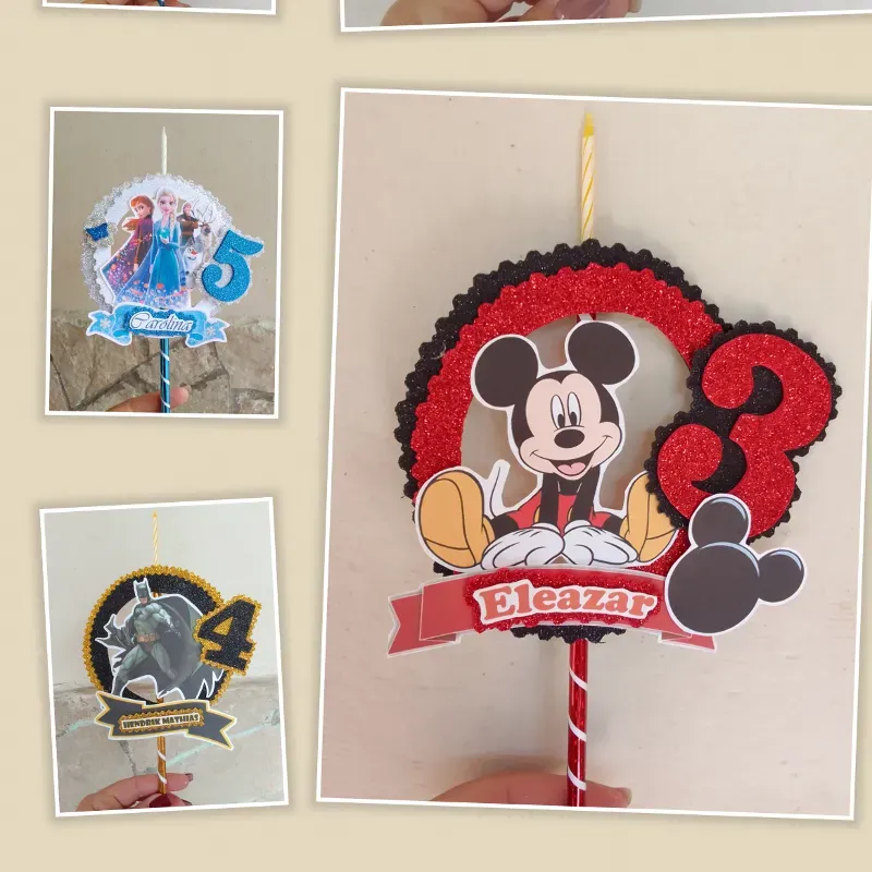 Vela personalizada con nombre y edad