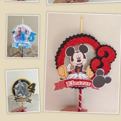 Vela personalizada con nombre y edad