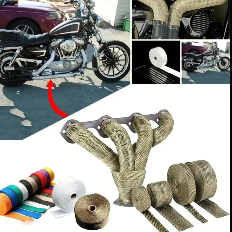 Tubo de escape de motocicleta aislado