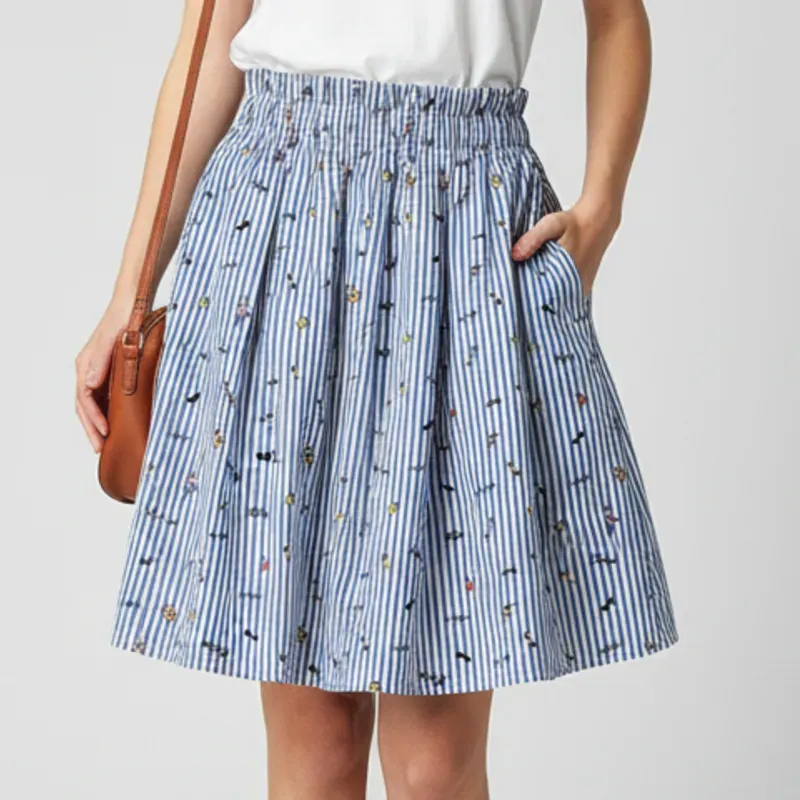 Saya de rayitas azul