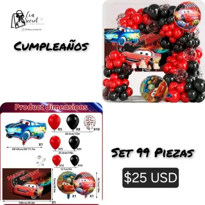 Set 99pz de globos para cumpleaños