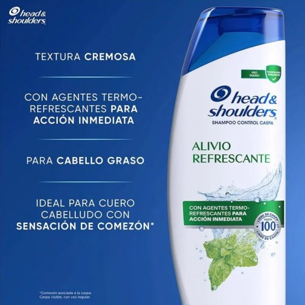 Shampoo Head & Shoulders Alivio refrescante Control caspa 650 ml