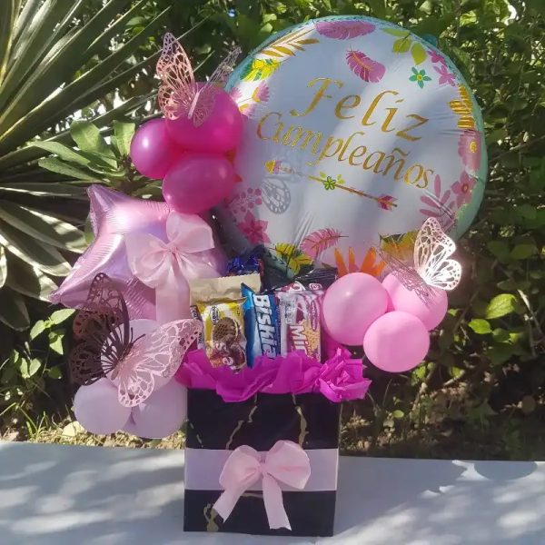 Caja cuadrada de feliz cumpleaños